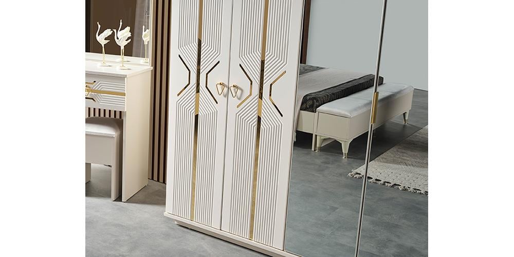 Kristal Gold Kapaklı Dolap