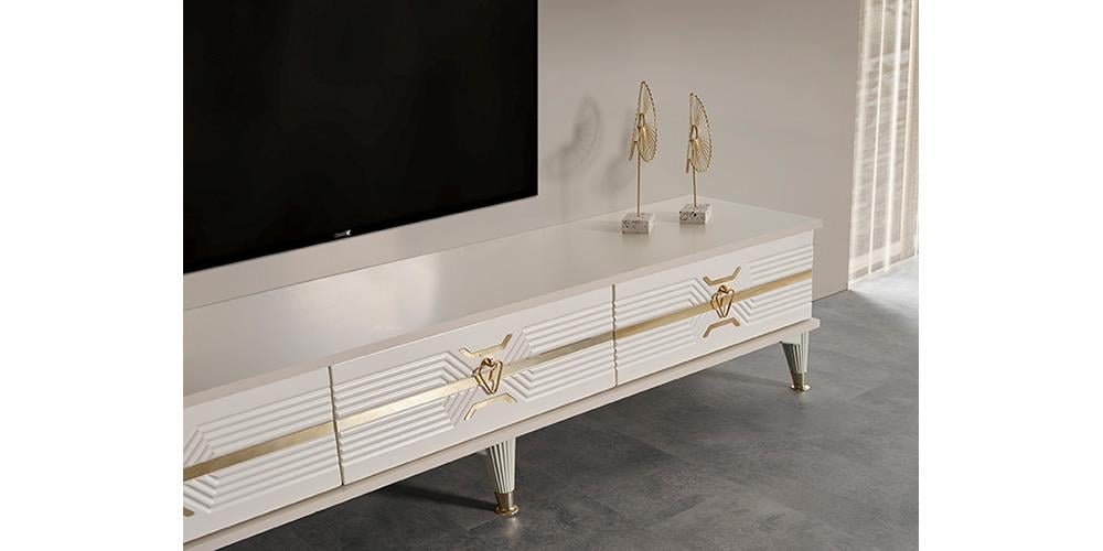 Kristal Raflı TV Ünitesi