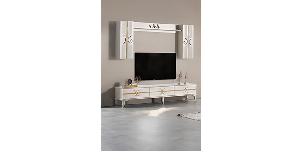 Kristal Raflı TV Ünitesi
