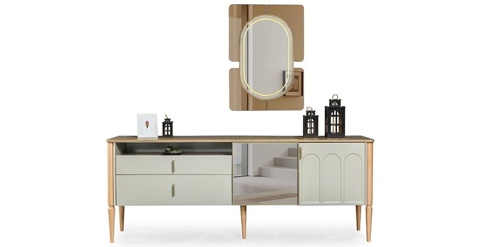 Kuvars Aynalı Konsol