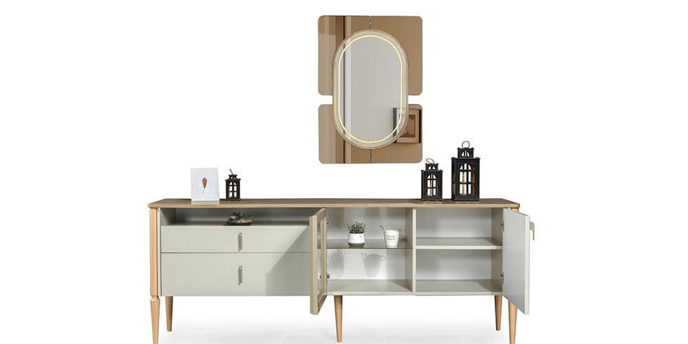 Kuvars Aynalı Konsol