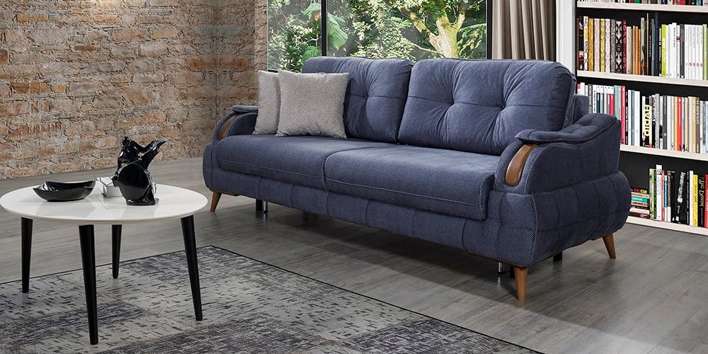 Loft Yataklı Sandıklı Üçlü Koltuk