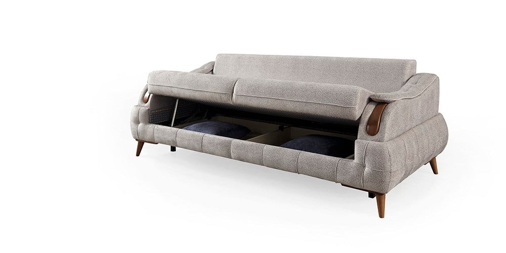 Loft Yataklı Sandıklı Üçlü Koltuk