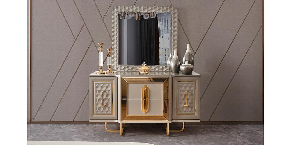 Lounge Nehir Kumu Aynalı Şifonyer