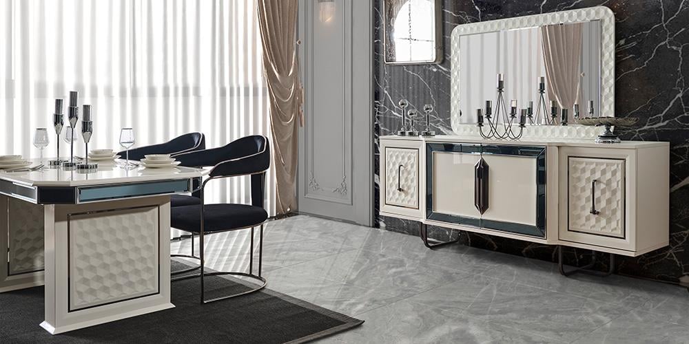 Lounge White Aynalı Konsol