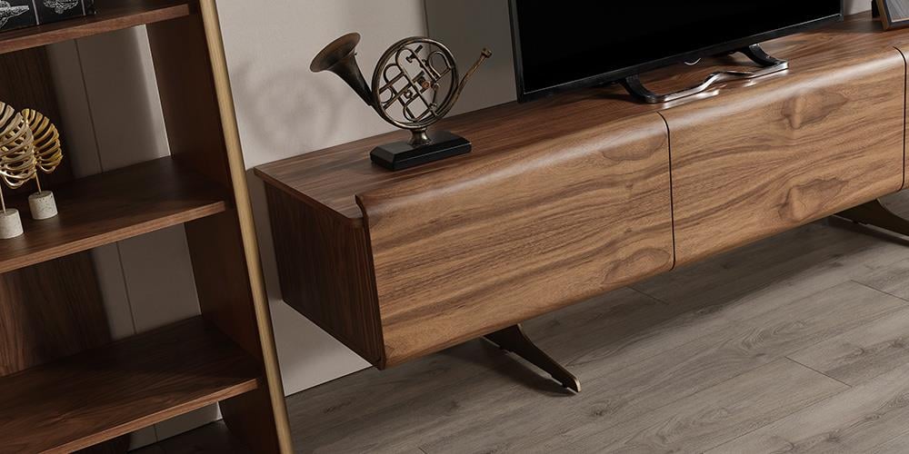 M43 Raflı Ceviz TV Ünitesi 