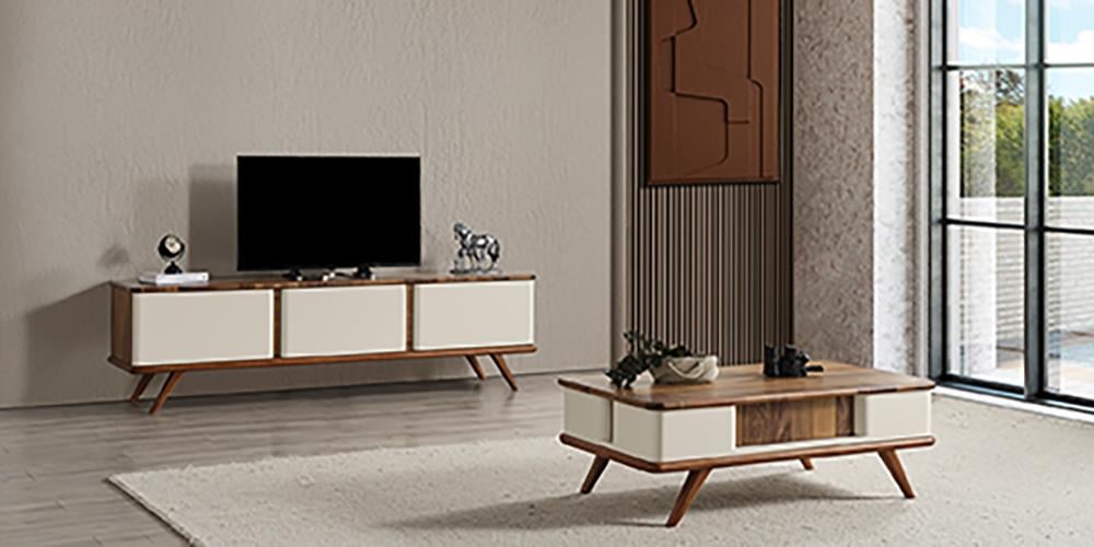 M44 Krem Kapaklı TV Ünitesi