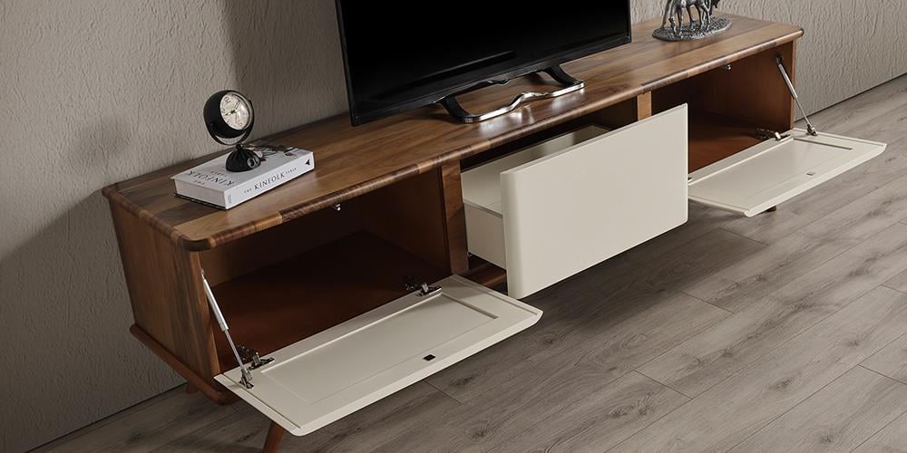 M44 Krem Kapaklı TV Ünitesi