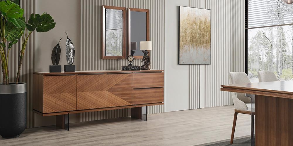 M57 Ceviz Aynalı Konsol