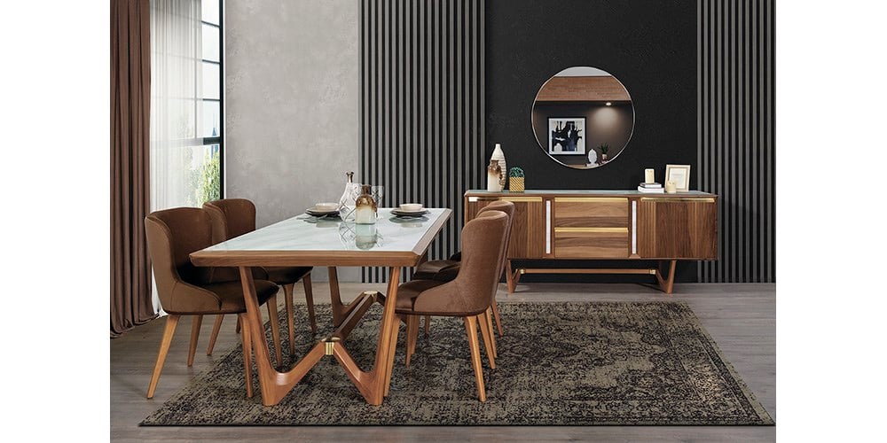 M60 Ceviz Yemek Odası