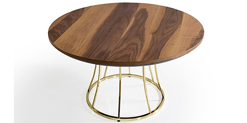 M72 Ceviz Gold Ayaklı Orta Sehpa