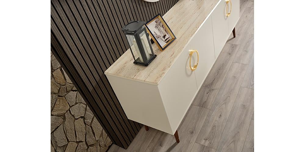 M75 Aynalı Mermer Konsol