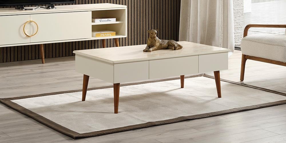 M75 Beyaz Orta Sehpa