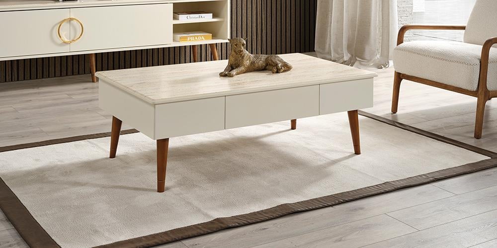 M75 Beyaz Orta Sehpa