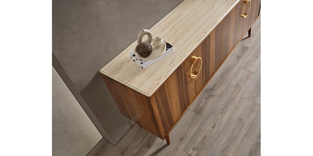 M76 Aynalı Mermer Konsol