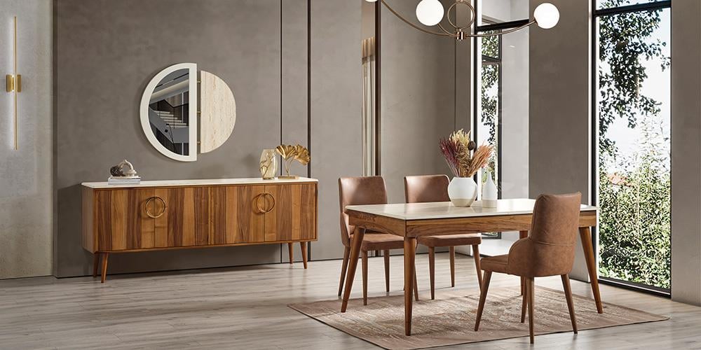 M76 Ceviz Yemek Odası Takımı