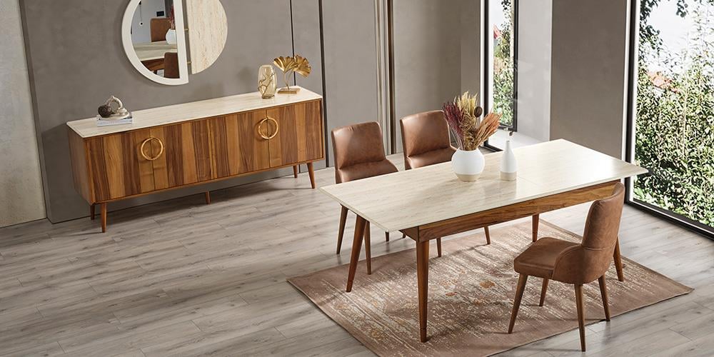 M76 Ceviz Yemek Odası Takımı