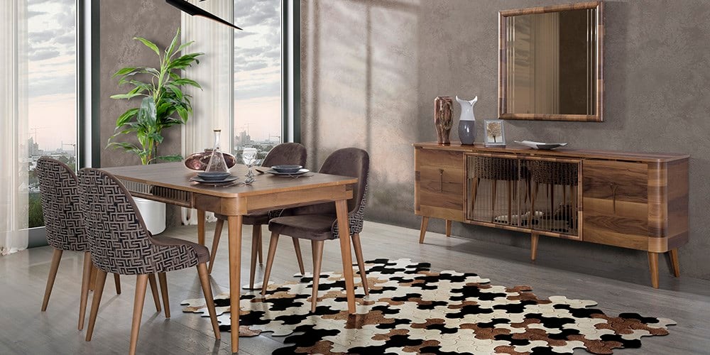 M97 Ceviz Yemek Odası