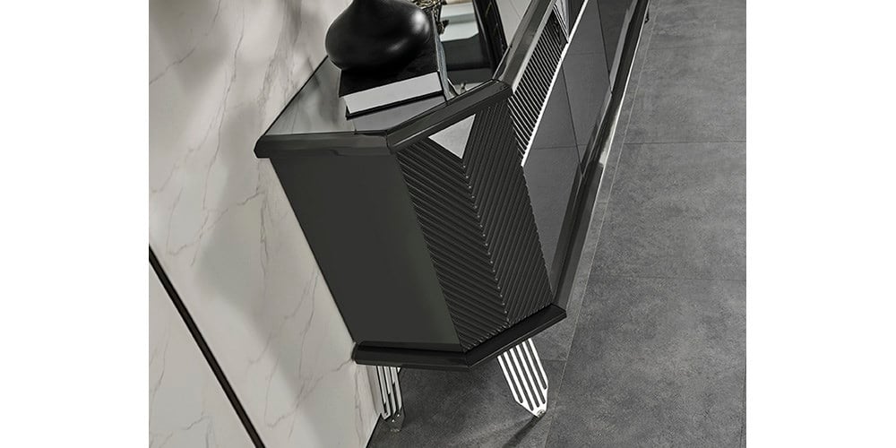 Madrid Gümüş Ayaklı Aynalı Konsol