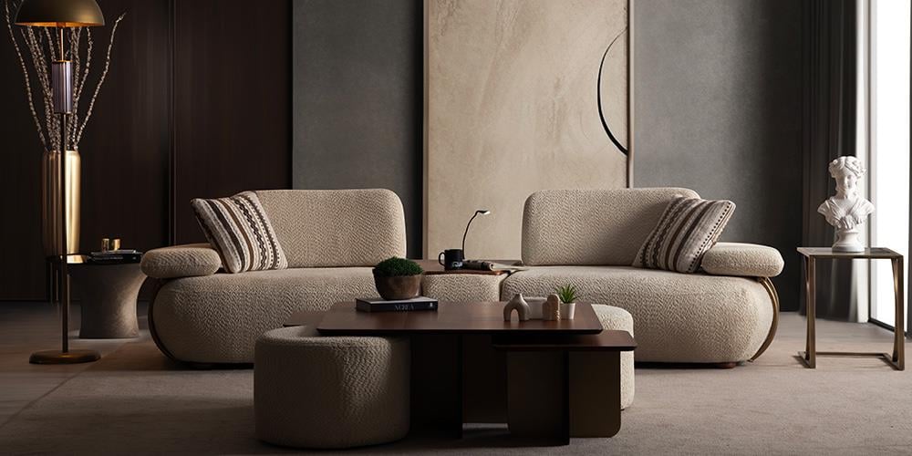 Madrid Sehpalı Üçlü Koltuk