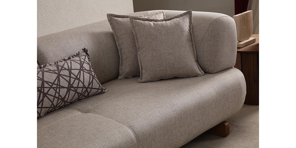 Manetti Premium Keten Üçlü Koltuk