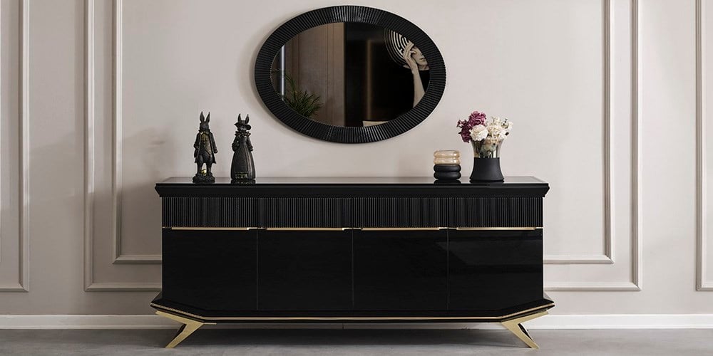 Maserati Gold Ayaklı Yemek Odası