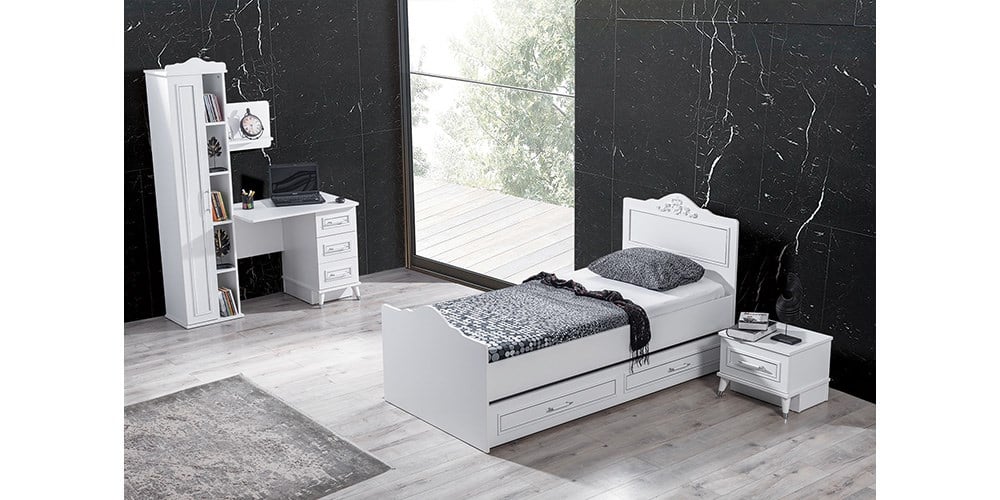 Miray Beyaz Kapaklı Genç Odası