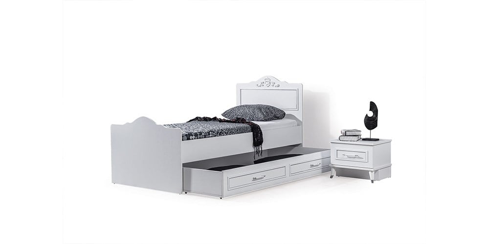 Miray Beyaz Kapaklı Genç Odası