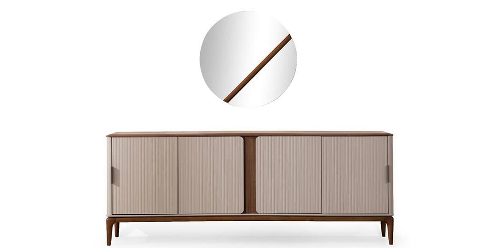 Monaco Ceviz Aynalı Konsol