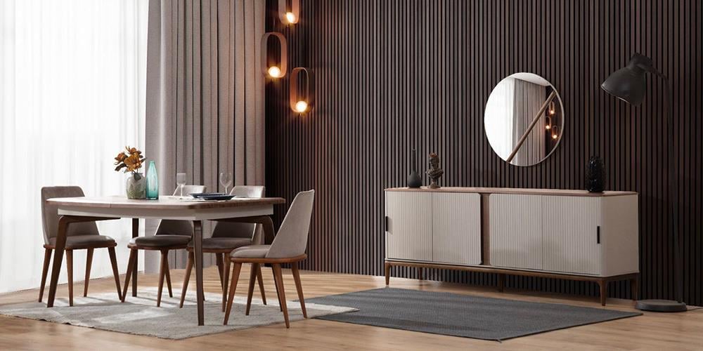 Monaco Ceviz Yemek Odası