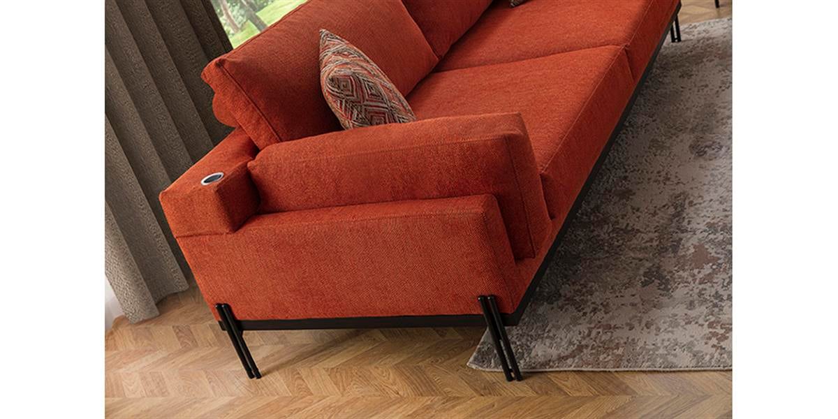 Mono Yataklı USB'li Üçlü Koltuk