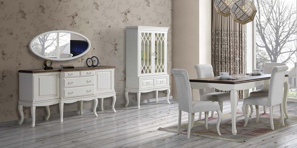 Neva Beyaz Yemek Odası