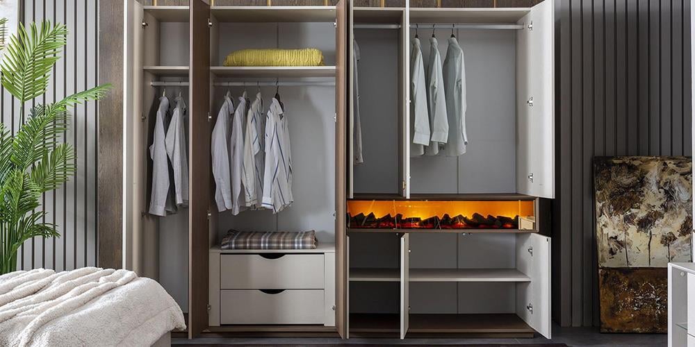 Orjin Şömineli Dolap