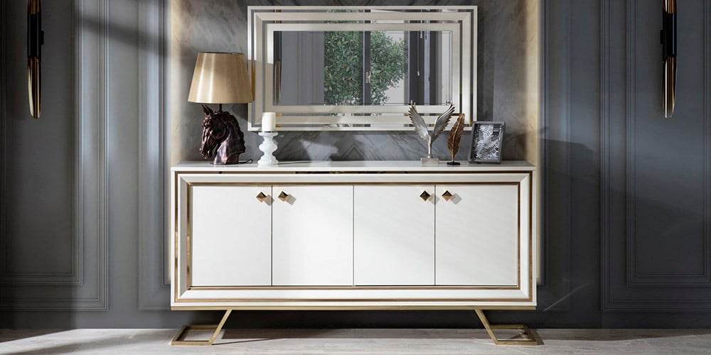 Palermo Gold Ayaklı Yemek Odası