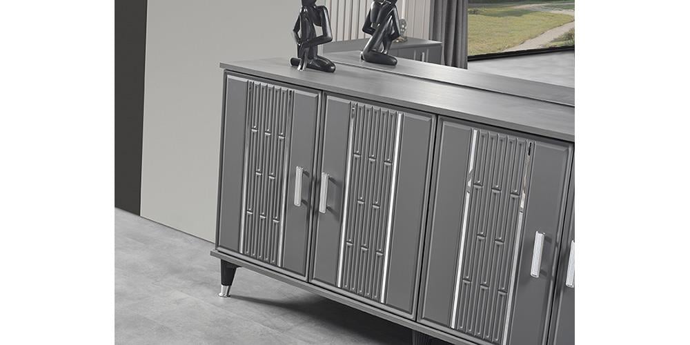 Pırlanta Antrasit  Aynalı Konsol