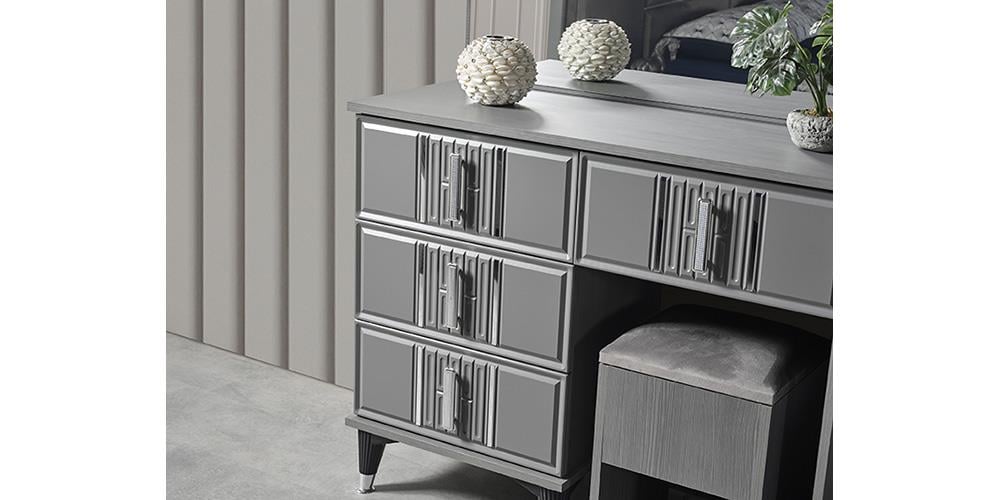 Pırlanta Antrasit Aynalı Şifonyer