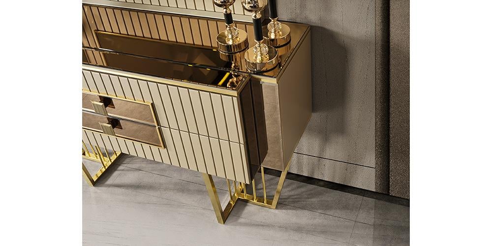 Premier Karamel Aynalı Şifonyer