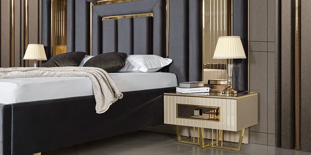 Premier Karamel Bazalı Karyola