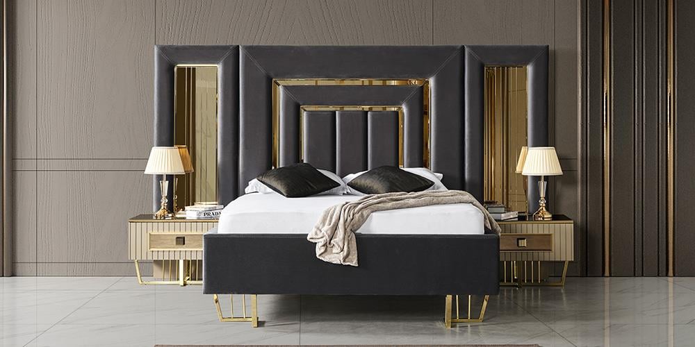 Premier Karamel Bazalı Karyola