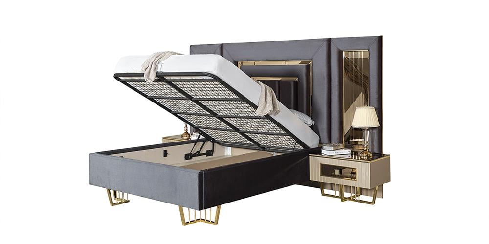 Premier Karamel Bazalı Karyola