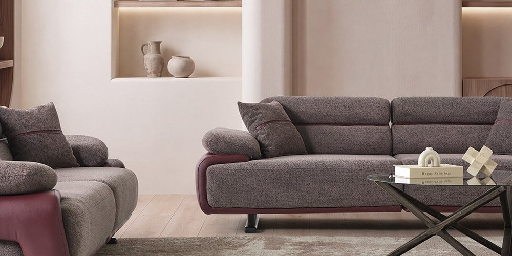Puma Bordo Üçlü Koltuk