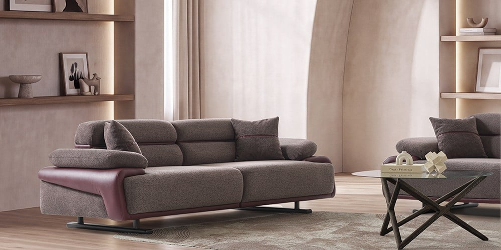 Puma Bordo Üçlü Koltuk