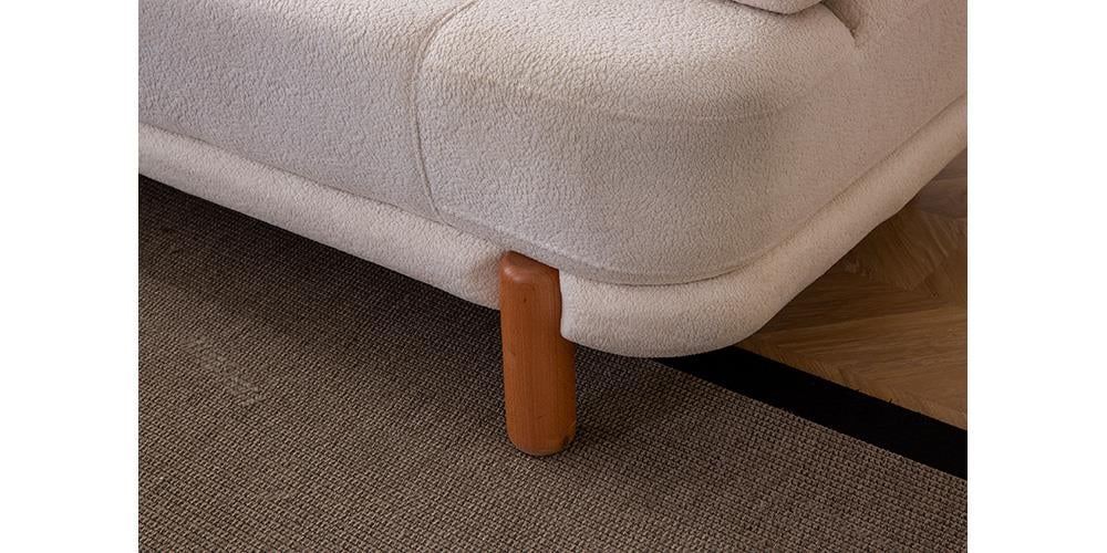 Roma Krem Üçlü Koltuk