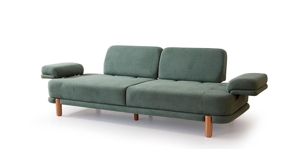 Roma Yeşil Üçlü Koltuk