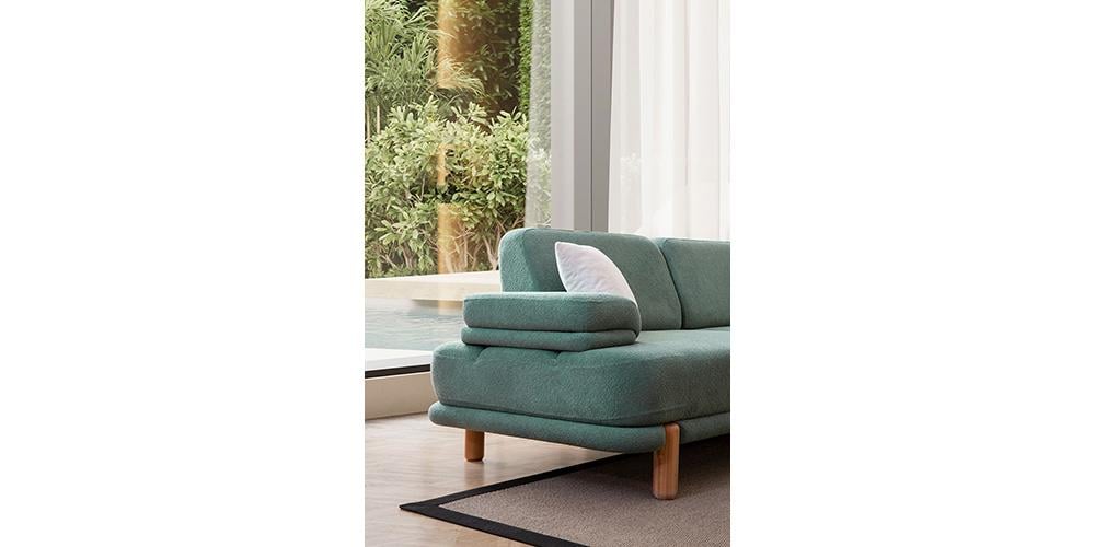 Roma Yeşil Üçlü Koltuk