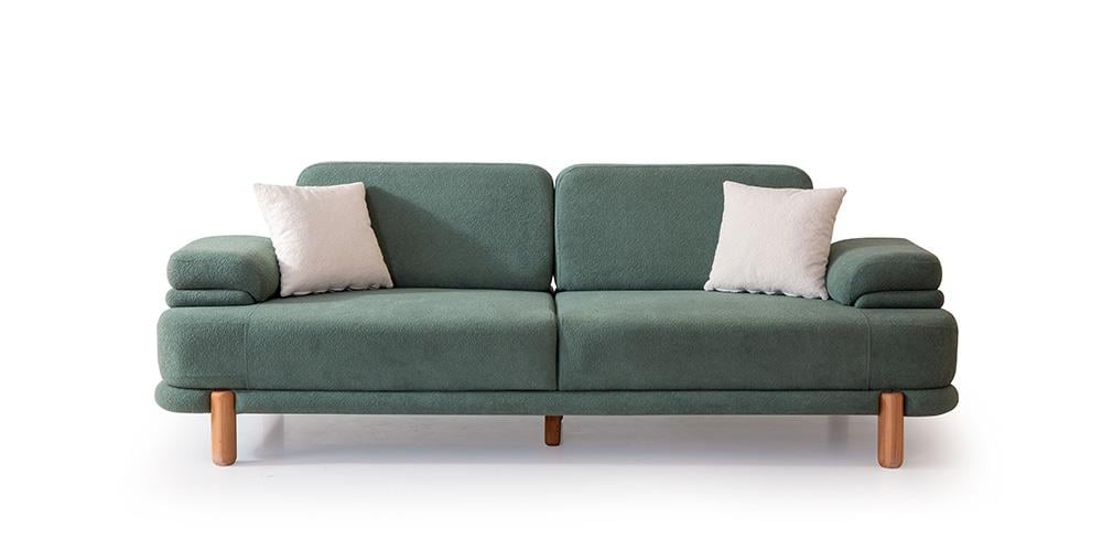 Roma Yeşil Üçlü Koltuk