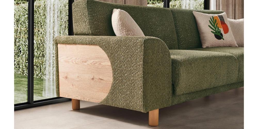 Safir Yataklı Sandıklı Üçlü Koltuk