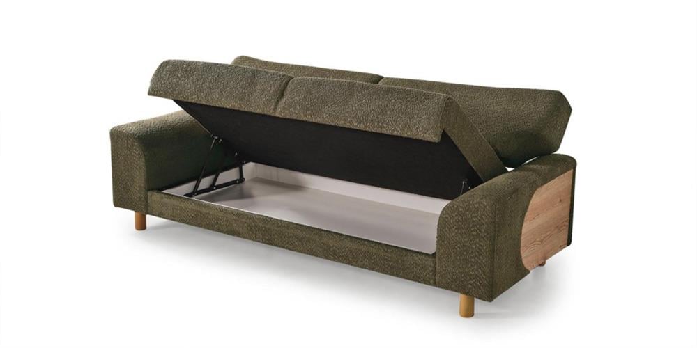 Safir Yataklı Sandıklı Üçlü Koltuk