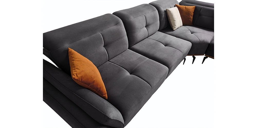 Seray Antrasit Ses Sistemli Köşe Koltuk