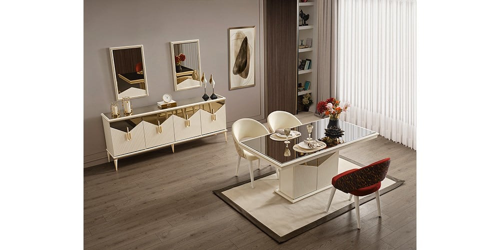 Side Gold Ayaklı Yemek Odası